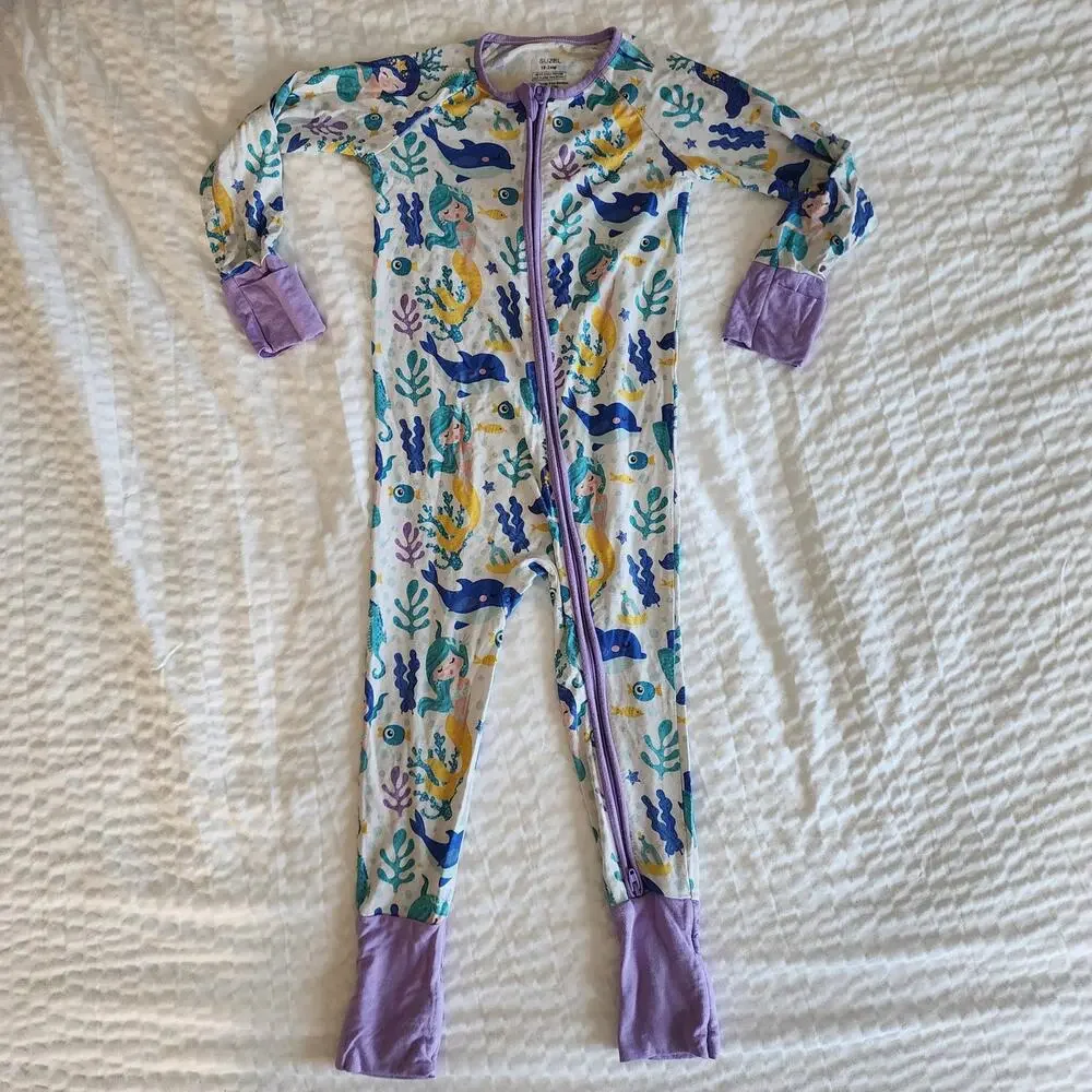 Suzel Mermaid Print Footless Bamboo Sleeper